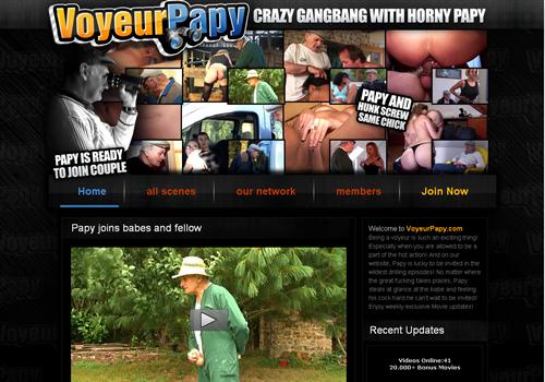 Voyeur Papy - Older voyeur is invited into fuck action image